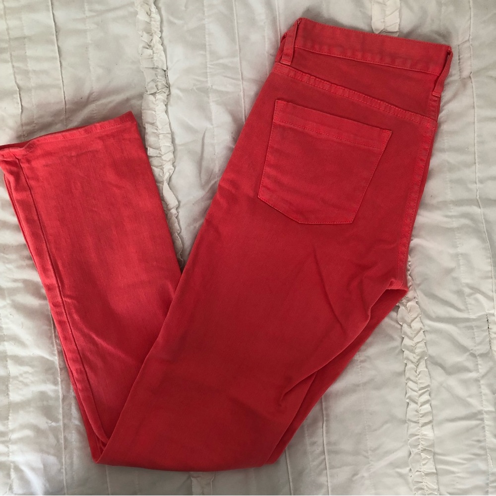 J Crew Matchstick pants, coral pink